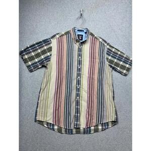 Salty Dog Gant Button Up Shirt Mens L Genuine Indian Madras Multi Stripe Cotton